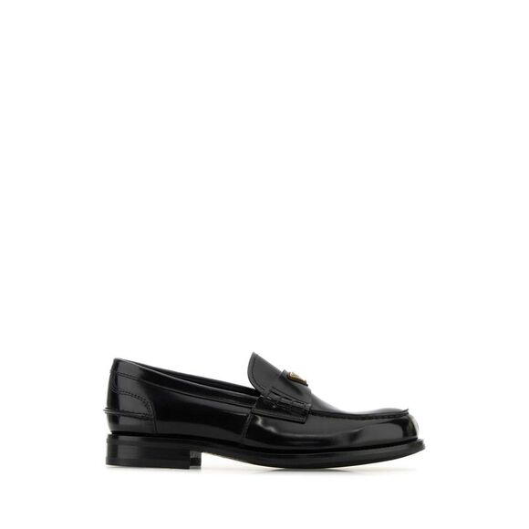 Prada Men Black Leather Loafers - Picture 1 of 2